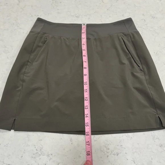 Athleta Women's Soho Skort Skirt Pickleball Golf Pockets Athletic Olive Green - Picture 11 of 12